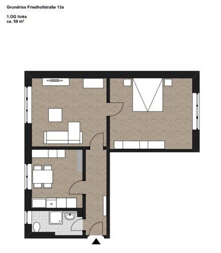 Grundriss der Wohnung