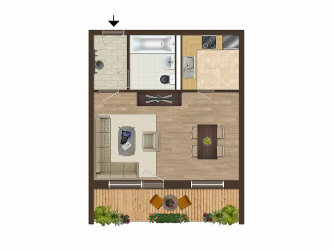 Grundriss der Wohnung