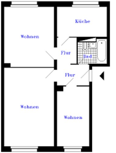 Grundriss der Wohnung