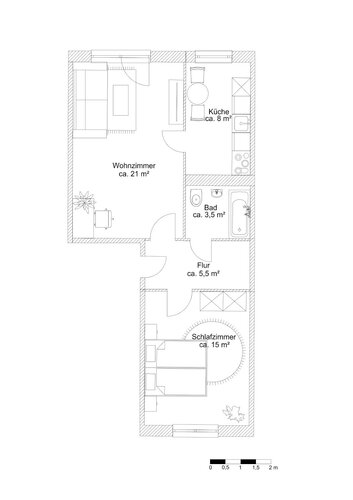 Grundriss der Wohnung