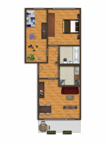 Grundriss der Wohnung