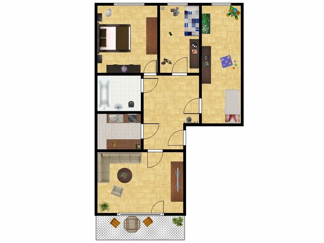 Grundriss der Wohnung