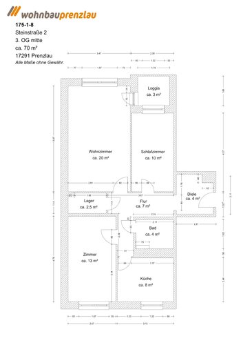 Grundriss der Wohnung