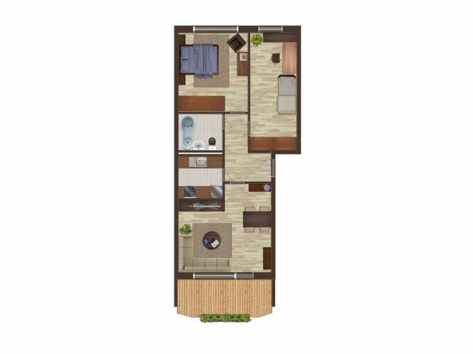 Grundriss der Wohnung