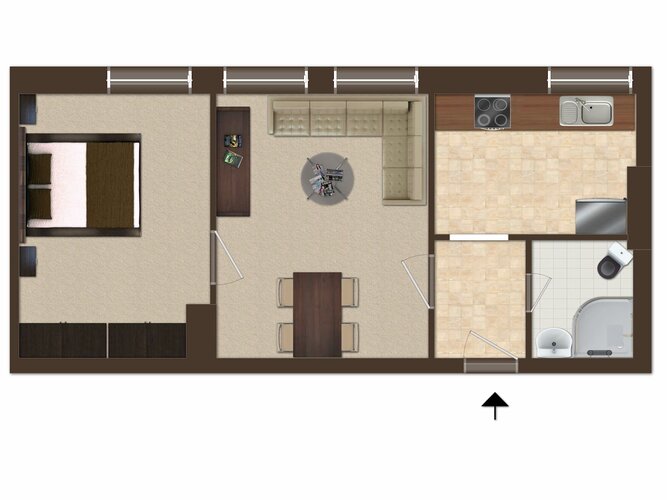 Grundriss der Wohnung