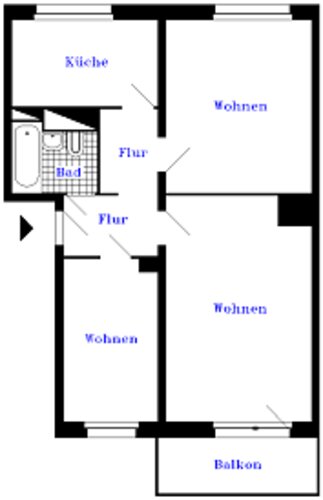 Grundriss der Wohnung