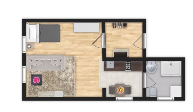 Grundriss der Wohnung