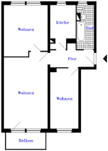 Grundriss der Wohnung