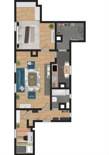 Grundriss der Wohnung