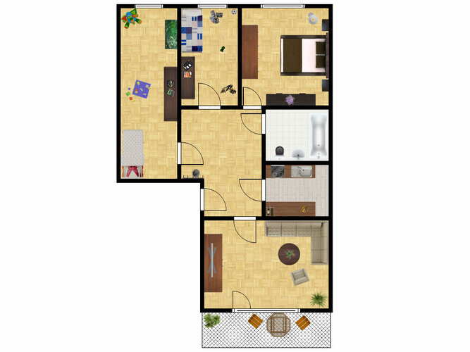 Grundriss der Wohnung