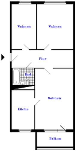 Grundriss der Wohnung