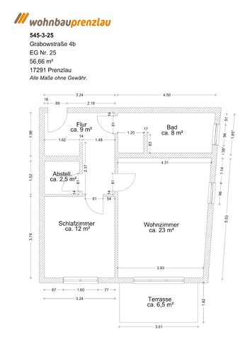 Grundriss der Wohnung
