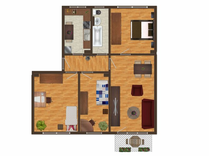 Grundriss der Wohnung