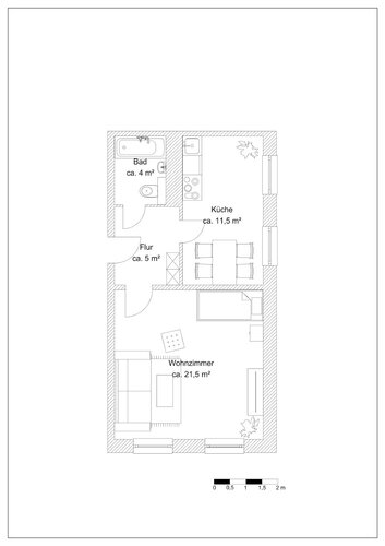 Grundriss der Wohnung