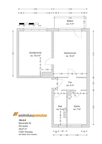 Grundriss der Wohnung