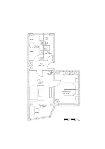 Grundriss der Wohnung