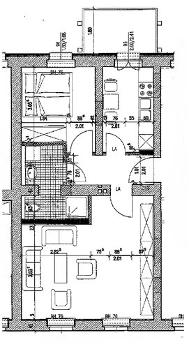 Grundriss der Wohnung