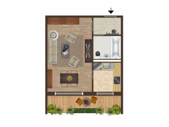 Grundriss der Wohnung