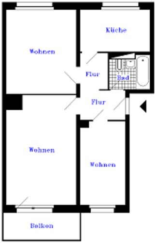 Grundriss der Wohnung