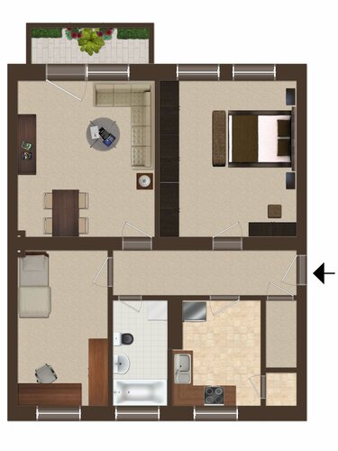Grundriss der Wohnung
