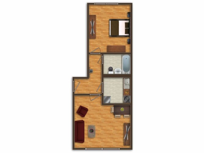 Grundriss der Wohnung