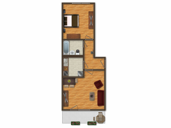 Grundriss der Wohnung