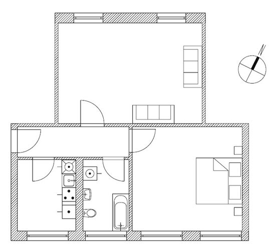 Grundriss der Wohnung