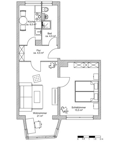 Grundriss der Wohnung