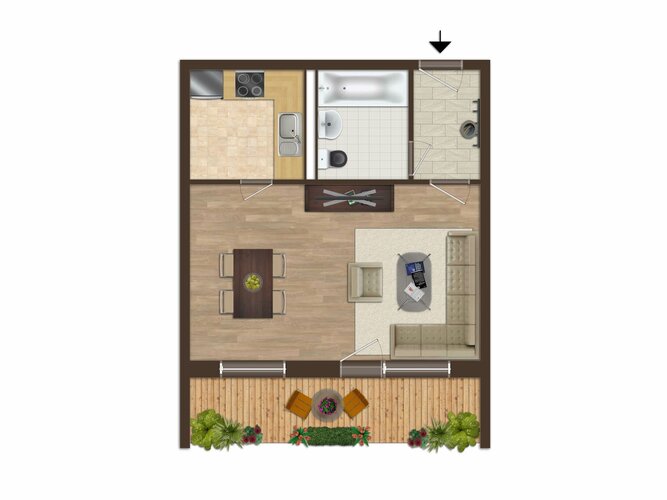 Grundriss der Wohnung