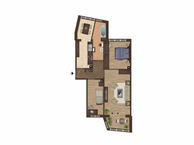 Grundriss der Wohnung