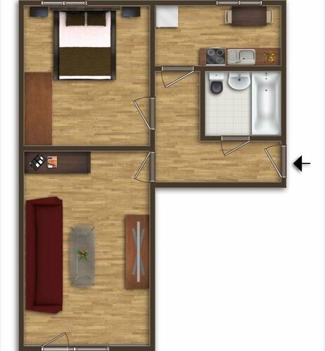 Grundriss der Wohnung