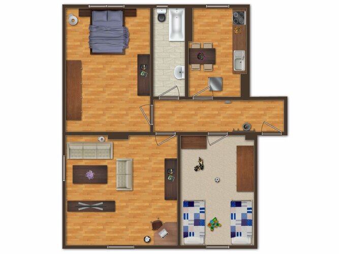 Grundriss der Wohnung